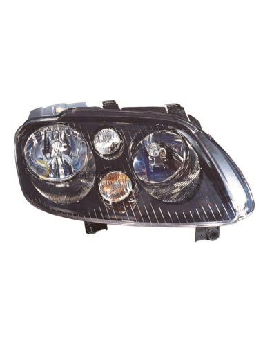 Phare droit H7+H7 [Noir] pour Volkswagen Touran I (03/03-12/06)