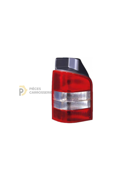 Feu arrière gauche rouge-blanc pour Volkswagen Transporter T5
