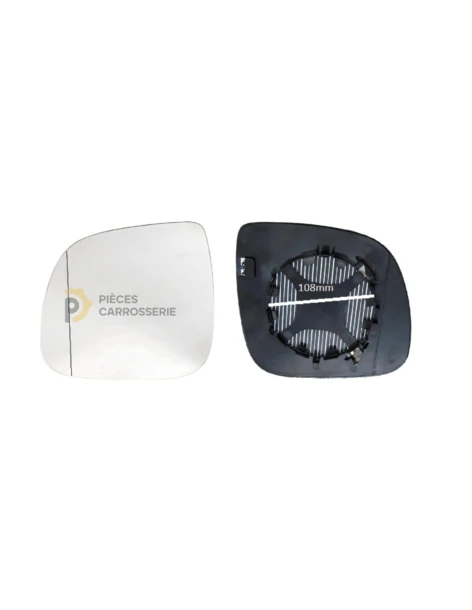 Glace rétroviseur gauche chauffant VOLKSWAGEN TRANSPORTER 108mm