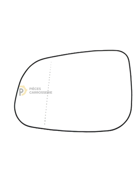 Glace rétroviseur gauche chauffante VOLVO S80 grand angle