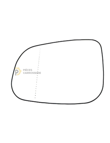 Glace rétroviseur gauche chauffante VOLVO S80 grand angle