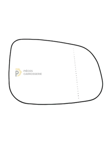 Glace chauffante rétroviseur droit VOLVO S80 - Asphérique, clipsable