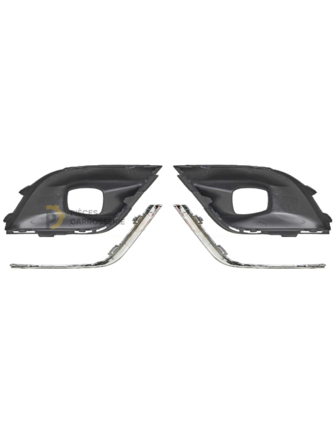 Jeu de Calandre Renault CLIO IV BH - Chromée, Phare, Anti-brouillard 2