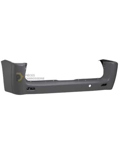 Pare-choc arrière Citroen JUMPY II court - Noir, sans capteurs