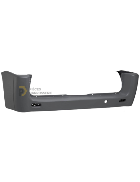 Pare-choc arrière Citroen JUMPY II court - Noir, sans capteurs