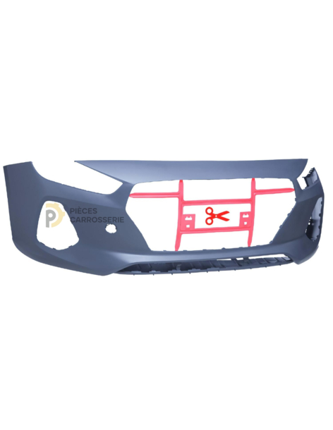 Pare-choc avant Hyundai i30 PD, noir sans apprêt, 2017-2020 2