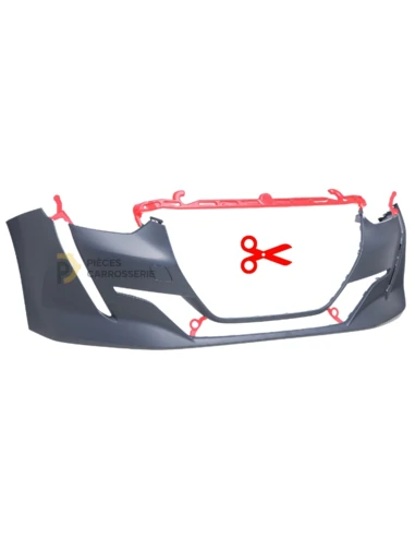 Pare-choc avant Peugeot 208 apprêté à peindre - Compatible II