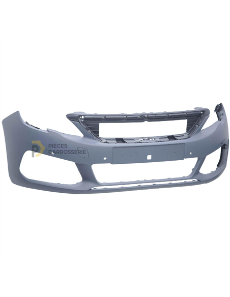 Pare-choc avant Peugeot 308 II - prêt à peindre, 4 capteurs