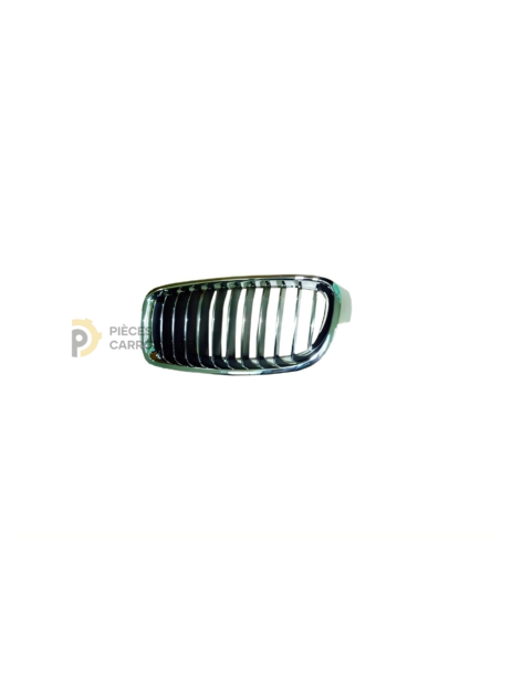 Entourage chromé à lames et grille noire pour BMW Série 3