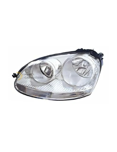 Projecteurs H7 VOLKSWAGEN GOLF 5 - Fond chrome, réglage électrique