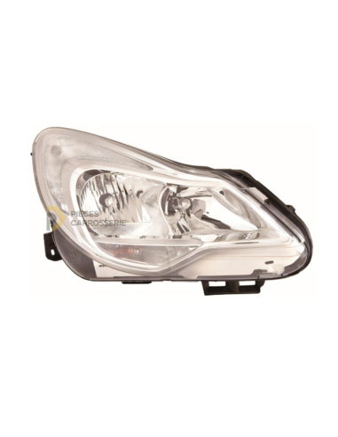 Phare droit H1+H7 [Chrome] OPEL CORSA D 2011-2014, électrique