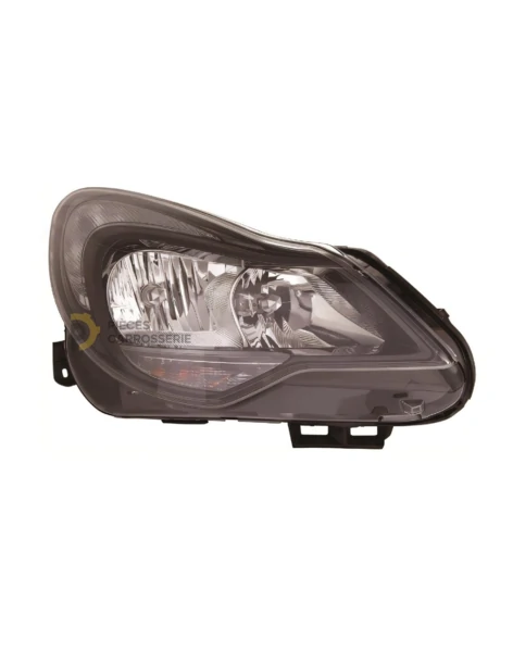 Phare droit H1+H7 noir pour OPEL CORSA D 2011-2014
