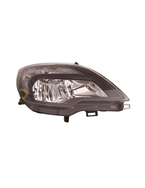 Phare droit H1+H7 noir pour OPEL MERIVA B (09/10-12/13)
