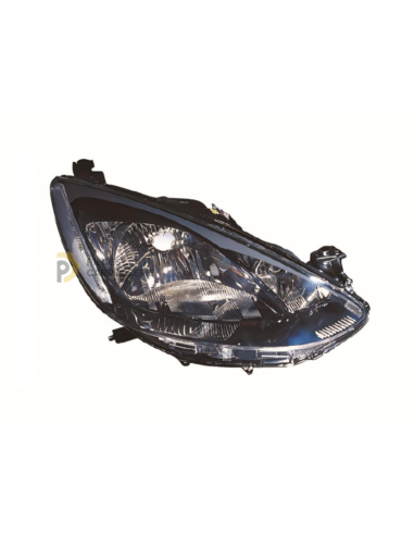 Phare droit H4 MAZDA 2 I [Noir] - Réglage électrique, complet