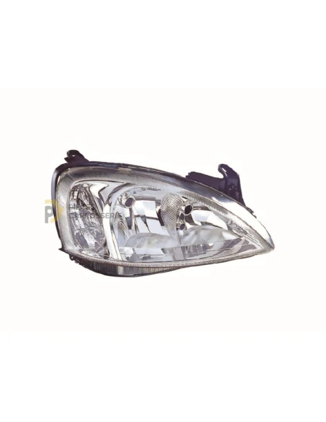 Phare droit H7+H7 transparent pour OPEL COMBO II (01-11)