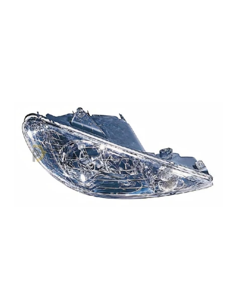 Phare droit H7+H7 PEUGEOT 206 (98-09) - Double paraboles