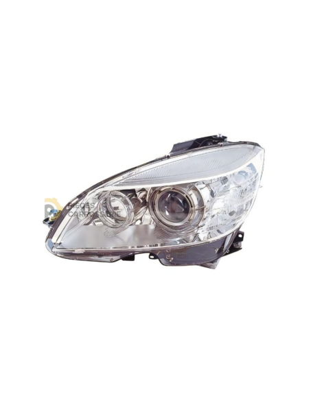 Phare gauche D1S+H7 pour MERCEDES W204 Classe C (03/07-03/11)