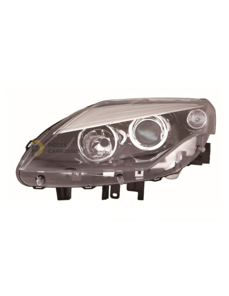 Phare gauche H7+H7 Noir pour RENAULT LAGUNA III (11/10-03/13)