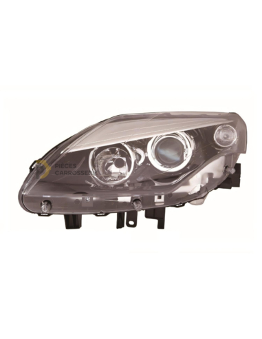 Phare gauche H7+H7 Noir pour RENAULT LAGUNA III (11/10-03/13)