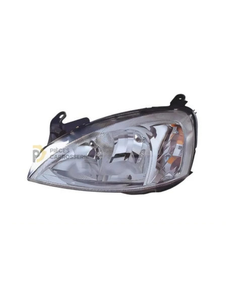 Phare gauche H7+H7 strié orange OPEL COMBO II 10/01-12/11