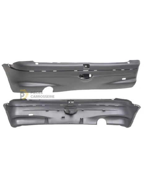 Pare-chocs arrière noir PEUGEOT 206 (09/98-02/09) sans bandeau