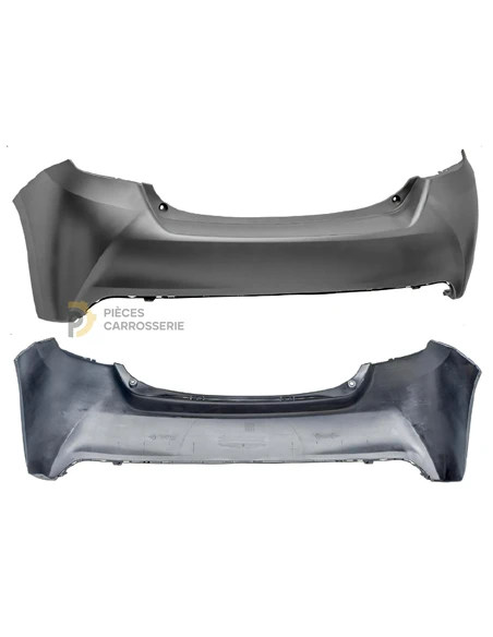 Pare-chocs arrière noir TOYOTA YARIS III 07/14-03/17 à apprêter