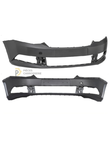 Pare-chocs avant Noir SKODA FABIA III (11/14-04/18) sans apprêt