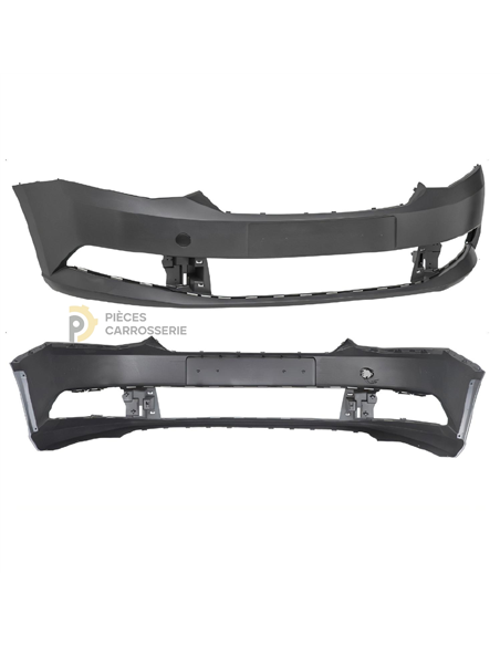 Pare-chocs avant Noir SKODA FABIA III (11/14-04/18) sans apprêt