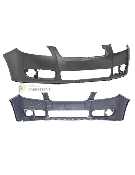 Pare-chocs avant Noir SKODA ROOMSTER 03/06-03/10 sans grille