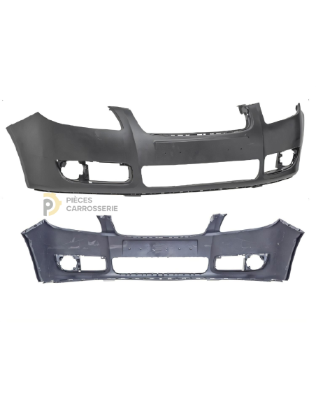 Pare-chocs avant Noir SKODA ROOMSTER 03/06-03/10 sans grille