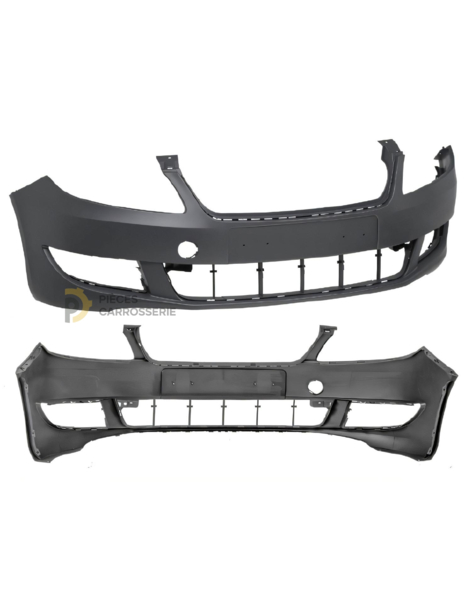 Pare-chocs avant Noir SKODA ROOMSTER 2010-2015 sans apprêt 2
