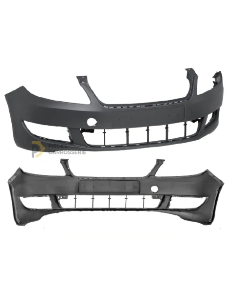 Pare-chocs avant Noir SKODA ROOMSTER 2010-2015 sans apprêt 2
