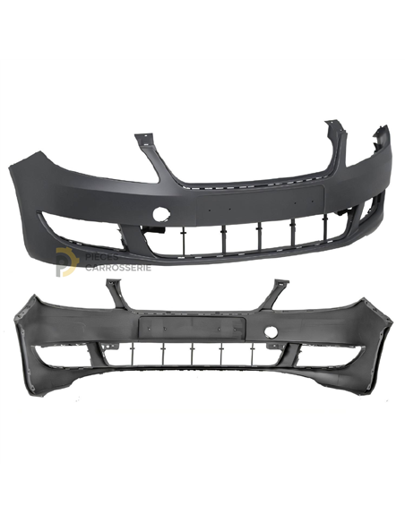 Pare-chocs avant Noir SKODA ROOMSTER 2010-2015 sans apprêt