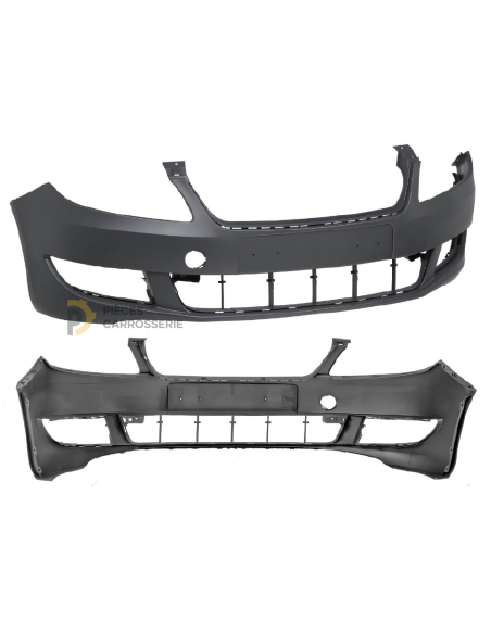 Pare-chocs avant Noir SKODA ROOMSTER 2010-2015 sans apprêt
