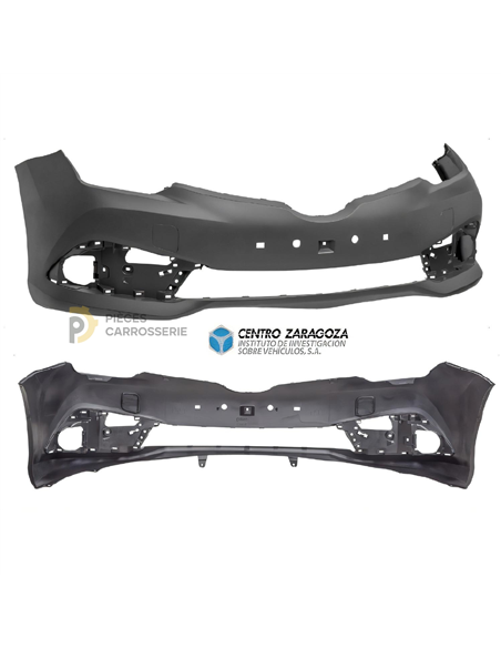 Pare-chocs avant noir TOYOTA AURIS II (E18) 06/2015 sans apprêt