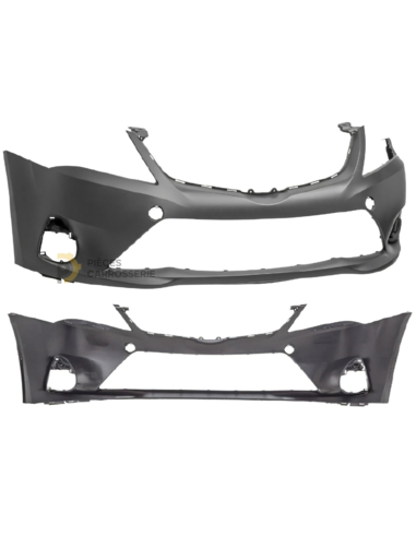 Pare-chocs avant noir Toyota Avensis III (2012-2015) nu
