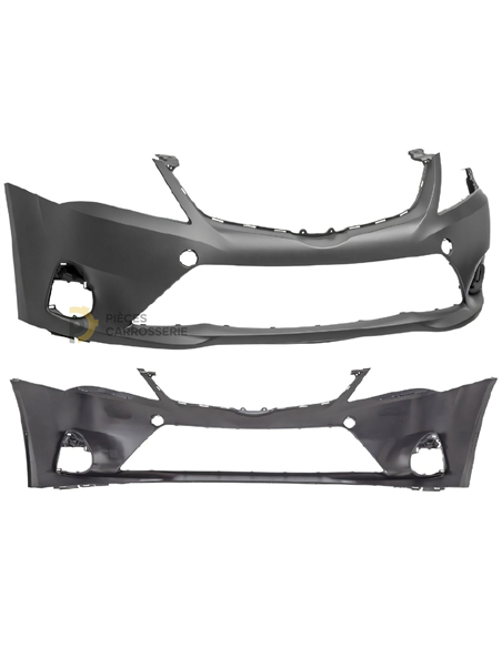 Pare-chocs avant noir Toyota Avensis III (2012-2015) nu