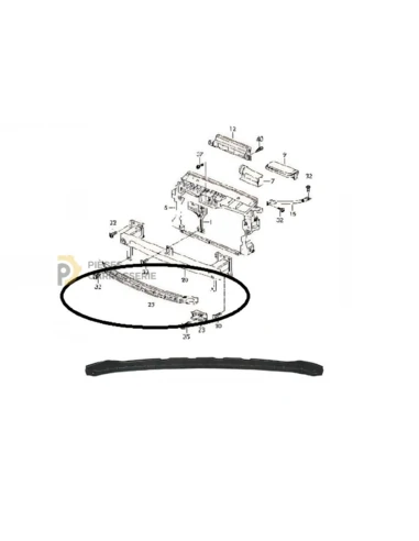 Renfort inférieur pare-chocs avant Volkswagen Tiguan I 2007-2011