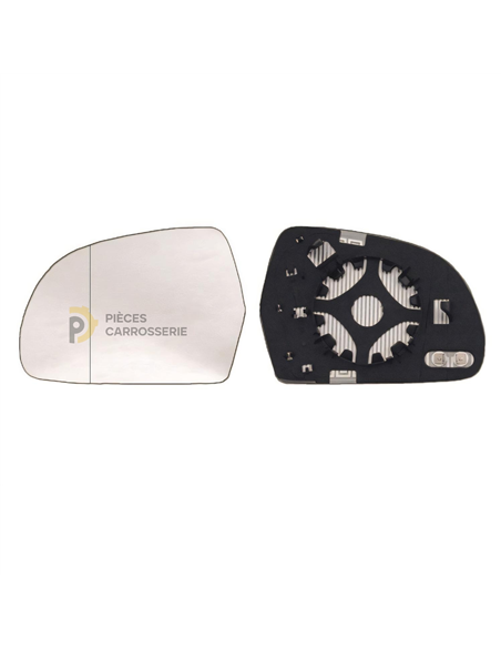 Glace rétroviseur gauche chauffant AUDI A3 II grand angle