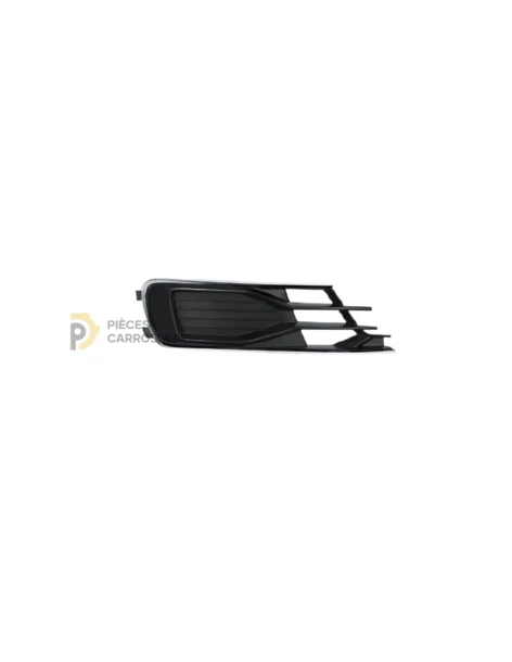 Grille droite pare-chocs avant noire et chrome AUDI A6 IV