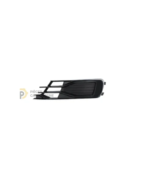 Grille gauche pare-chocs avant noire + chrome AUDI A6 IV 