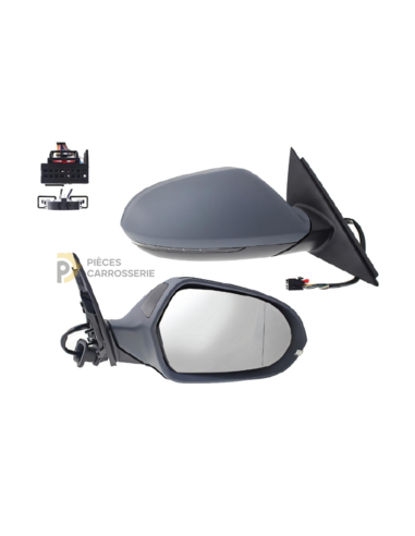 Rétroviseur droit électrique, chauffant, rabattable à peindre AUDI