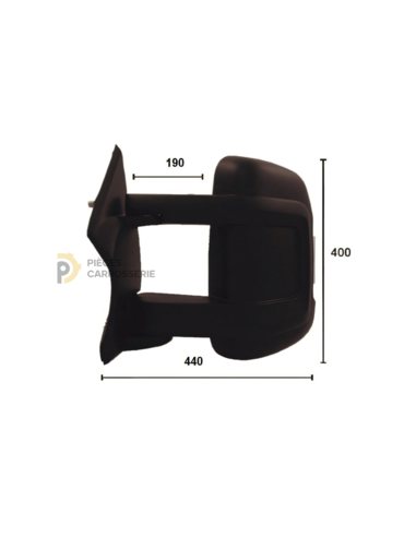 Rétroviseur gauche manuel avec feu et sonde pour Citroën Jumper