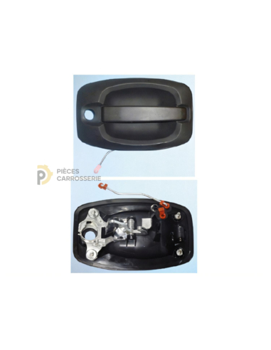 Poignée extérieur hayon noir pour FIAT DUCATO III 06/2006-05/2014