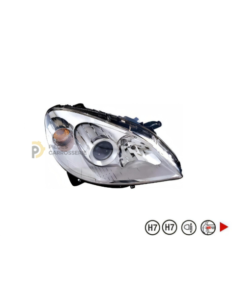 Phare droit H7+H7 MERCEDES W245 CLASSE B I 06/05-04/08