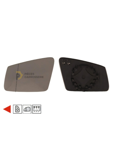 Glace rétroviseur gauche chauffant MERCEDES X204 CLASSE GLK I