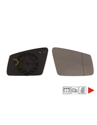 Glace chauffante rétro droit grand angle pour Mercedes X204 GLK