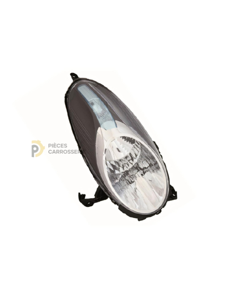 Phare droit H4 Noir - Chrome pour NISSAN MICRA K12 07-10