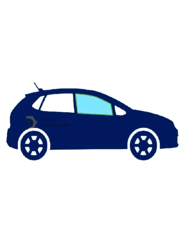 Vitre latérale avant droite teintée verte PEUGEOT 206 98-09