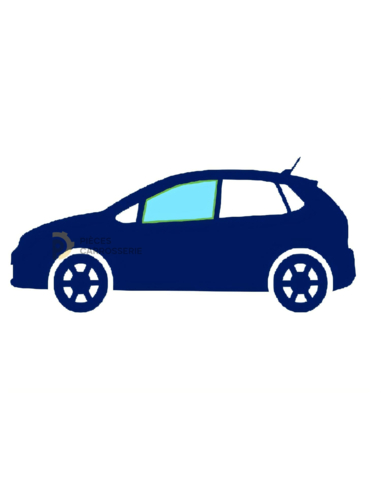 Vitre latérale teintée verte pour PEUGEOT 206 (09/1998-02/2009)